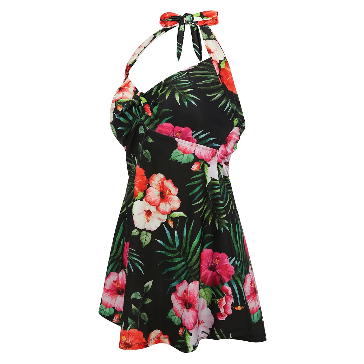 hde lemon women's one piece swimdress plus size tummy control