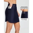 thumbnail image 2 of BALEAF Women's Swim Skirt Bottoms High Waisted Modest Bathing Suit Skirt Tummy Control Tankini Swimsuits Skort with Pocket Liner Swimming Bottoms for Women Dark Blue 3XL, 2 of 6