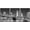 BLACK, variant on wall26 3 Piece Framed Canvas Print - Contemporary Art, Modern Wall Art - Black and White Manhattan Skyline and Brooklyn Bridge Giclee Artwork Gallery Wrapped Wood Stretcher Bars - 16"x24"x3