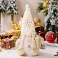 thumbnail image 6 of 2Pcs Christmas Snowflake Gnome Decorations with LED Light - Handmade Swedish Tomte Plush Gnomes - Gnome Holiday Decor Indoor Outdoor Gift, 6 of 14