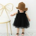 thumbnail image 2 of Gubotare Tutu Dresses for Toddler Girls Baby Girl Tulle Dress Casual Flower Embroidery Toddler Dresses (Black,Size 3-4 Years), 2 of 7