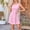 *Pink, variant on ClodeEU Women's Summer A-Line Sleeveless Grewneck Mini Dress,Club Party Little Short Fit Dresses Red,Womens Plus XS