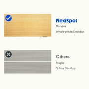 Flexispot 55x28 Erogonomic Home Office Height Adjustable Standing Desk Bamboo Desktop White Frame Computer Desk