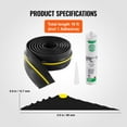 thumbnail image 6 of Universal Garage Door Bottom Seal Kit 10 FT U Shape O Ring PVC Weatherstrip with Adhesive Black, 6 of 6