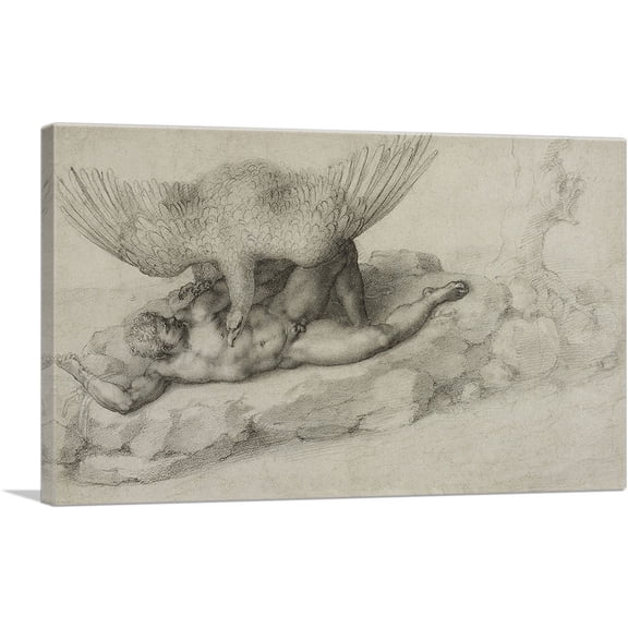 ARTCANVAS Tityus 1532 Canvas Art Print by Michelangelo - Size: 18" x 12" (0.75" Deep)