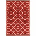 thumbnail image 2 of 7'x10' Red and Ivory Trellis Indoor Outdoor Area Rug - 3'6" 3'6" 2' x 3' N/A N/A, 2 of 4