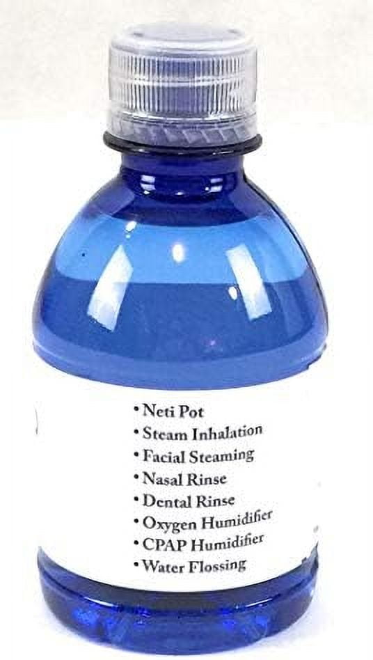 Aquapap 8 ounce 24 pack Vapor Distilled CPAP Water | 1-2 nights per bottle | For use with Resmed and Respironics Machines