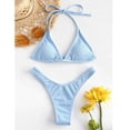 thumbnail image 2 of Women‘s Two Piece Swimsuit Swimsuits Push Up Halter High Neck Bathing Suit Tops, 2 of 4