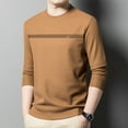thumbnail image 3 of Men's Waffle Sweatshirt Round Neck Printed Casual Bottom Shirt, 3 of 7