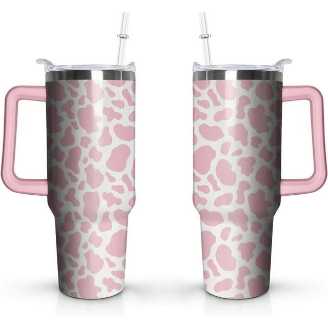 Gobelet à Motif de Vache Tasses à Motif de Vache Gobelet à Vache - Gobelet Isolé 40oz avec Poignée