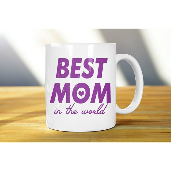 Best Mom in the World Coffee Mug - Great Gift for Mothers Day or Mom's Birthday 11oz