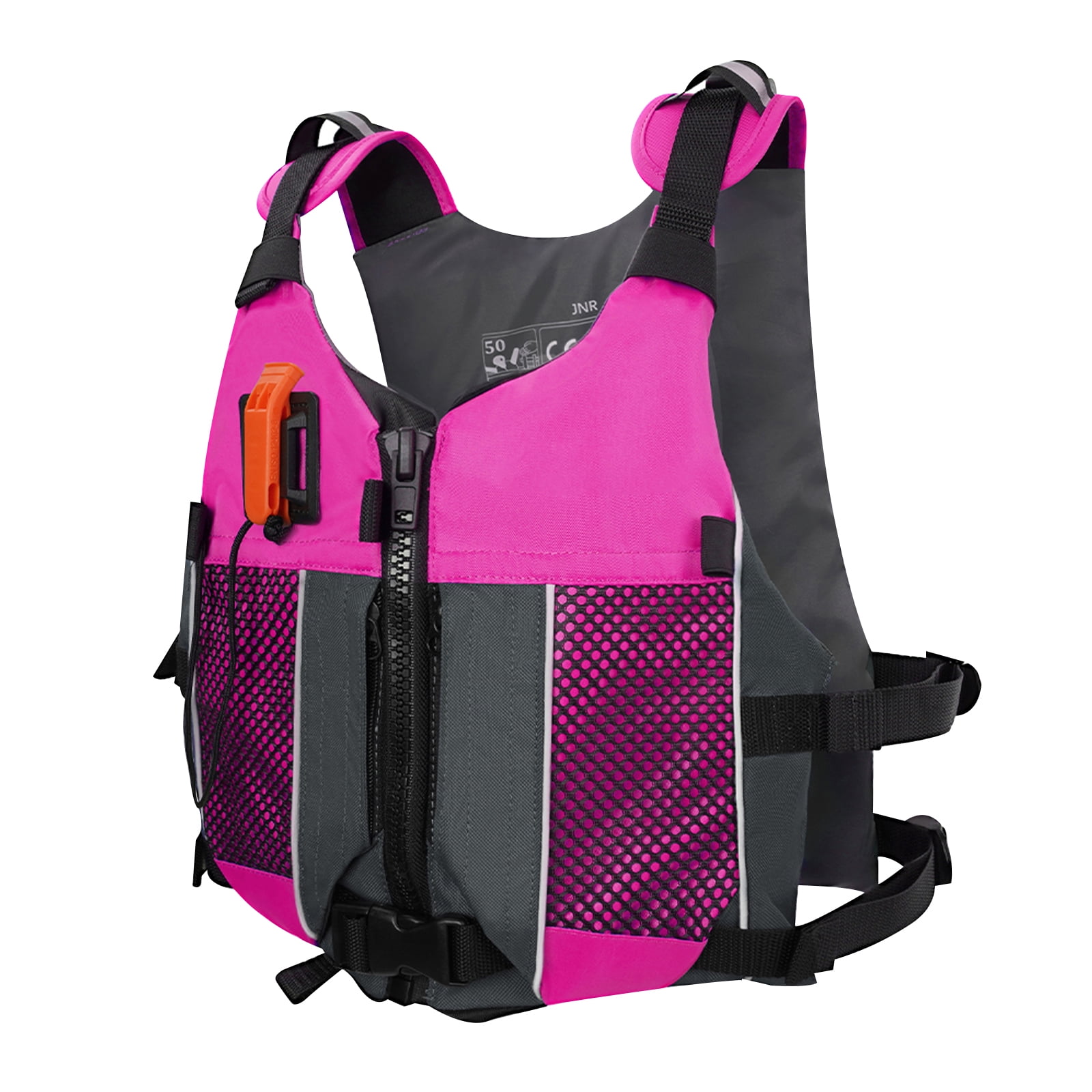 Koorium Life Jacket for Adult,Swim Vest for Men Women,Adults Life Jackets Dual Mesh Pockets Attached Whistle Buoyancy Aid for Fishing, Paddleboard, Kayaking, Boating