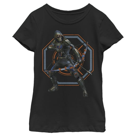 Girl's Marvel Black Widow Taskmaster Target  Graphic Tee Black Medium