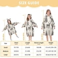 thumbnail image 4 of FORMRS Wearable Blanket Hoodie with Sleeves for Kids Cozy Flannel Sweatshirt, Beige Deer, 4 of 7