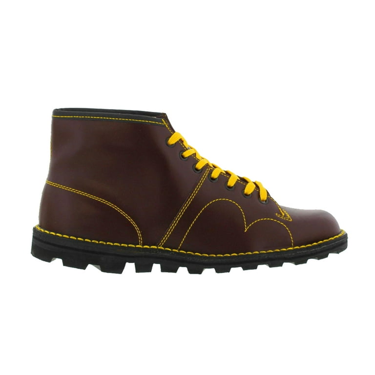 Grafters Mens Original Coated Leather Retro Monkey Boots