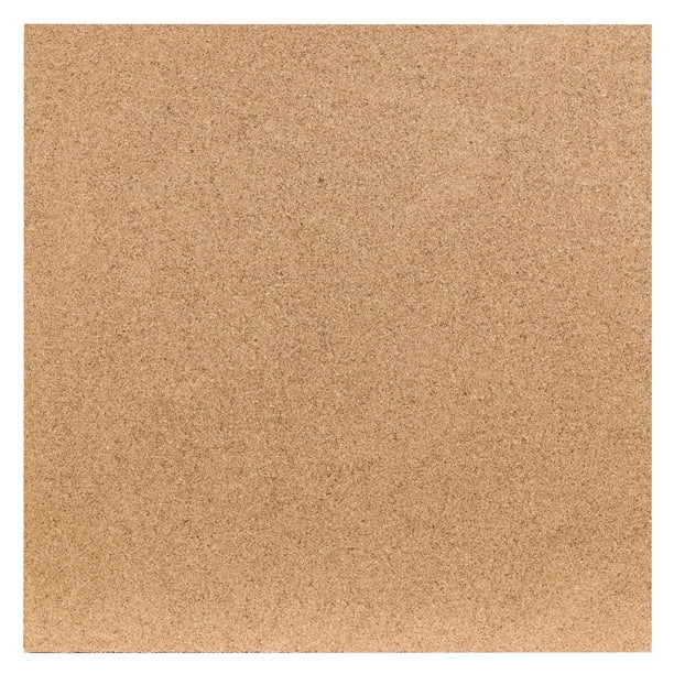 U Brands Square Reversible Cork Tile EVA Bulletin Board, 12" x 12