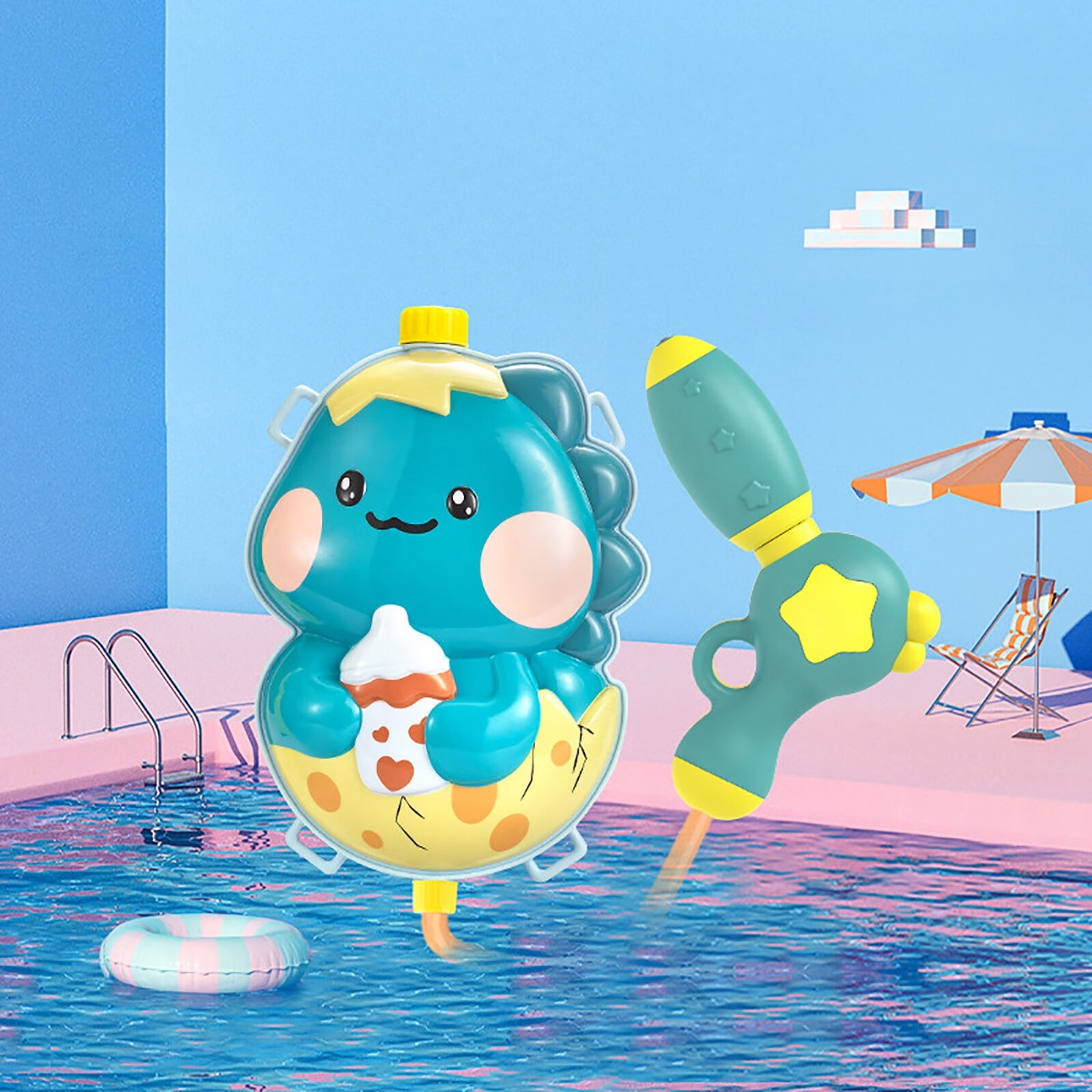 H01 Water Gun Kids Water Gun Backpack Water Gun With Large Water Tank