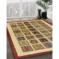 thumbnail image 3 of Ahgly Company Machine Washable Indoor Rectangle Abstract Chrome Gold Yellow Area Rugs, 6' x 9', 3 of 7