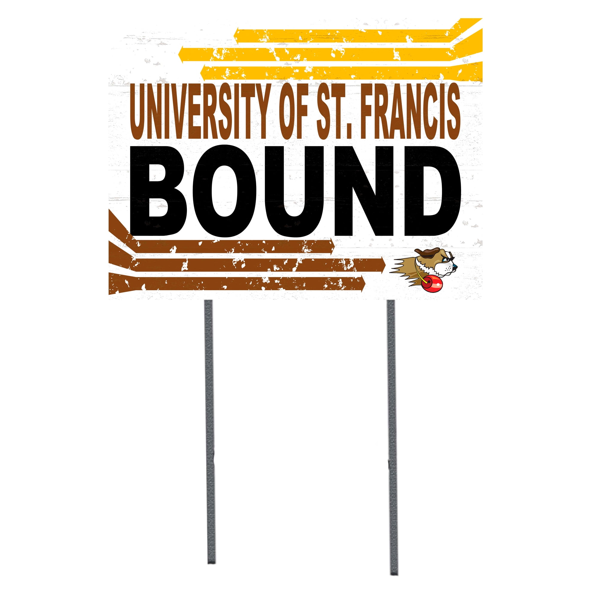 White St. Francis Fighting Saints 18" x 24" Bound Yard Sign - Walmart.com
