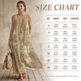 thumbnail image 7 of Xoenoiee Lotus Flower Leaves Seed Pods Print Women's 2026 Summer Casual Crewneck Boho Maxi Dress, Ankle-Length Sleeveless Sundress with Pocket, Cotton Linen Loose Fit Tank Dress Resort Wear, 4XL, 7 of 7