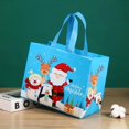 thumbnail image 1 of Bolsa de tela no tejida impermeable para regalo, bolsa de almacenamiento de ropa plegable para fiesta de Navidad, paquete con estampado de Noel, 1 of 4
