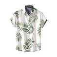 thumbnail image 4 of KTMKH Mens Short Sleeve Shirt Casual Vacation 3D Print Seaside Coconut Leaf Print Shirt, 4 of 4