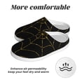 thumbnail image 6 of Goofa Golden Spider Web Print Womens Mens Cotton Lightweight House Slippers , Washable Home Slippers,Indoor Comfy Bedroom Cozy Slippers-40/41, 6 of 7
