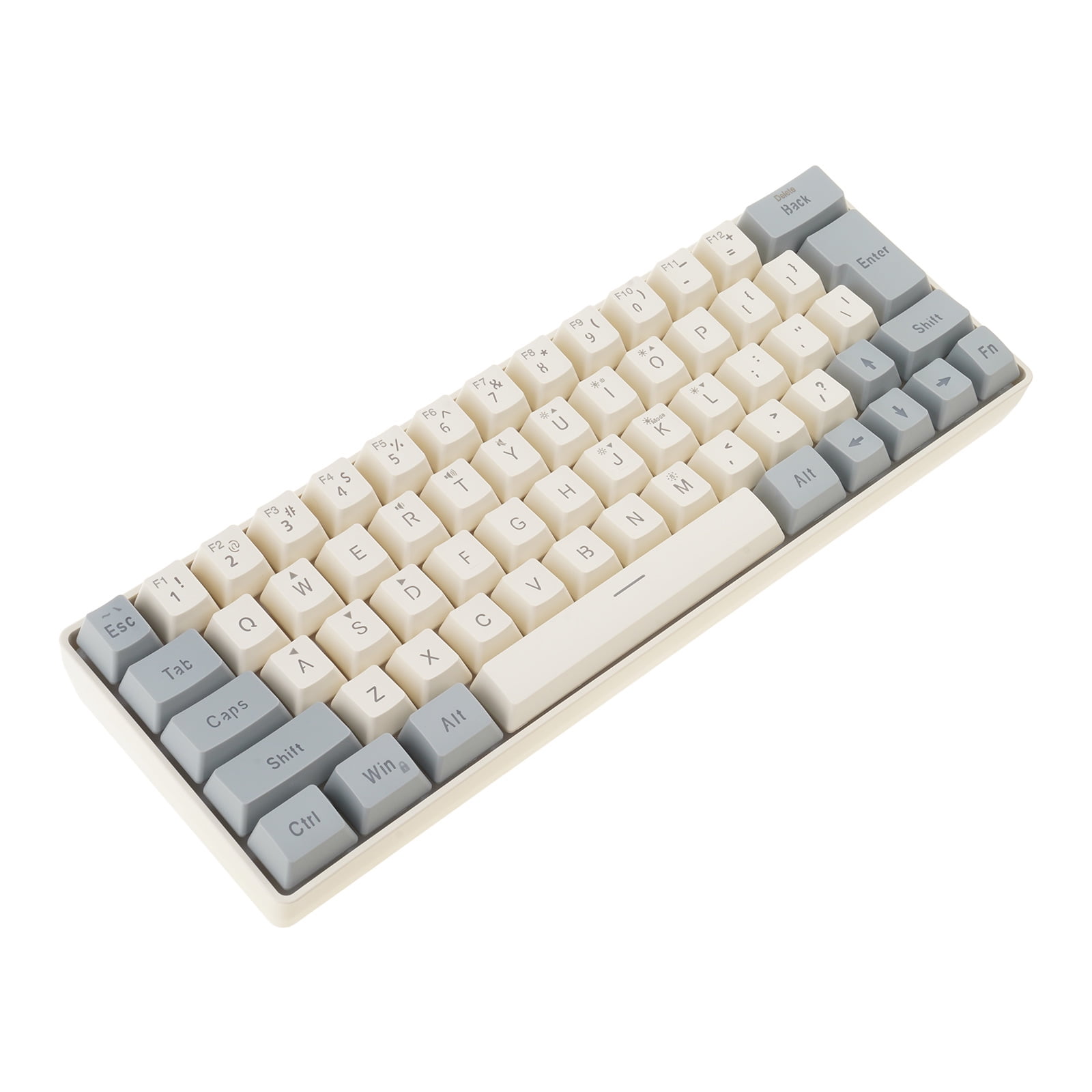 AOOOWER Corded Gaming Keyboard for PC Gamers LED Backlits Mechanical Keyboard 63 Key Desktop Computer Keyboard for Gaming