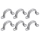 thumbnail image 1 of Abrazaderas de tubo de 1 pulgada en paquete de 6, soportes de abrazadera de tubo de 2 agujeros, clips de soporte para cables y accesorios de tubo, gris, 1 of 6