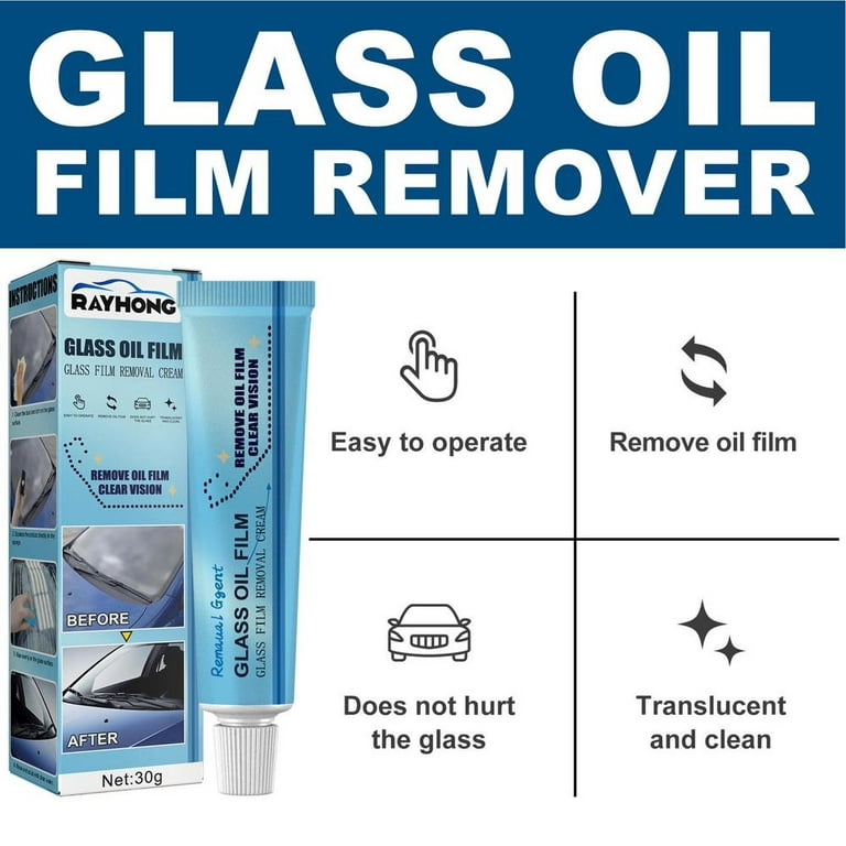  3Pc Car Glass Oil Film Cleaner, Glass Film Removal