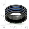 thumbnail image 3 of Edward Mirell Black Ti Blue Anodized 10mm Band, 3 of 7