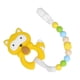 thumbnail image 2 of Juguete mordedor para bebé, silicona de grado alimenticio hervible, lindo juguete para masticar la dentición infantil con cadena de chupete para niños pequeños, amarillo, 2 of 9