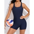 thumbnail image 3 of Charmo Bathing Suits for Women One-Piece Athletic Swimsuits Racerback Boyleg Sports Swimwear, 3 of 6