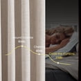 thumbnail image 2 of NICETOWN Pinch Pleated 100% Blackout Curtains, Linen Blend Thermal Insulated Voice Reducing Window Treatments for Bedroom, W34 x L90, Oatmeal, 2 Panels, 2 of 8