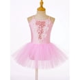 thumbnail image 3 of iEFiEL Girls Shine Dancewear Sequins Spaghetti Straps Ballet Tutu Leotard, 3 of 7
