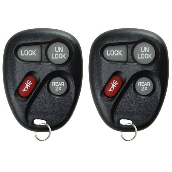 2 PACK KeylessOption Keyless Entry Remote Control Car Key Fob Replacement 15043458 for 2001-2005 Chevy Astro Blazer GMC Jimmy Safari
