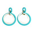 thumbnail image 4 of Kkkded Candy-colored Drop Earrings Circle Stitching Hollow Stud Earrings - Acrylic Hoop Splicing, Colorful Contrast Geometric, Lightweight Dangle Jewelry, 4 of 7