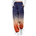 thumbnail image 1 of Gibobby pantalones de pana Pantalones de chándal ajustados para mujer Pantalones Cintura inferior Estampado de gimnasio Pantalones de chándal altos Bolsillos de salón Pantalones (Anaranjado, L), 1 of 4