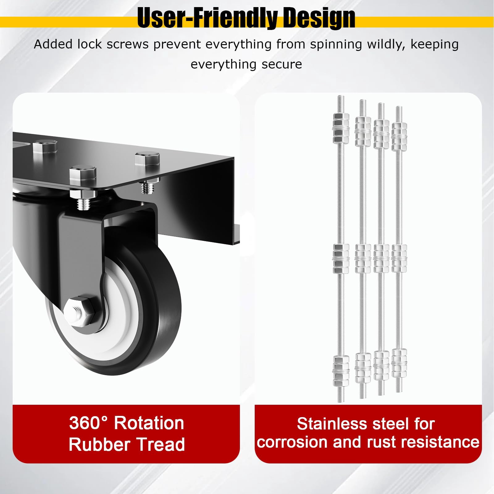 Transferable Caster Kit Compatible with Quickjack 7000TL/TLX