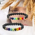 thumbnail image 5 of 2 pcs Semi-Precious Gemstones Healing Stretch Beaded Bracelet Unisex, Christmas Birthday Anniversary Gifts, 5 of 5