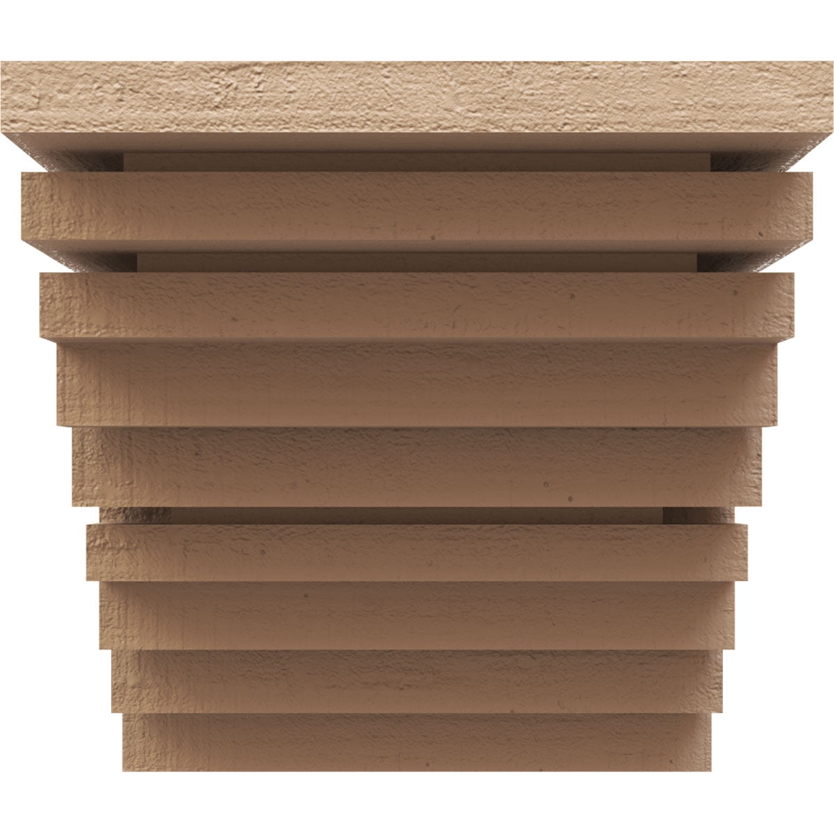 4"W x 4"D x 4"H Wide Landon Rough Cedar Woodgrain TimberThane Corbel, Primed Tan