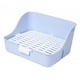 thumbnail image 5 of Caja de arena para conejos, orinal portátil con diseño de hebilla, inodoro duradero, orinal de , entrenador esquinero para conejos, conejillos Azul Yinane Inodoro con bandeja de arena, 5 of 8