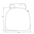 thumbnail image 4 of LeisureMod 15" Memory Foam Chair Cushion Pad with Ties and Washable Cover, Non-Slip, U-Shaped Seat Cushion for Dining, Office, Patio, Indoor/Outdoor Use – White Set of 2, 4 of 9