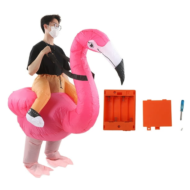 Disfraz inflable de flamenco, de poliéster impermeable, para adultos de 150 a 190 cm.