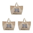thumbnail image 1 of Transemion Stay Organized And Stylish With Practical Canvas Shoulder Bag White Large white 3Set, 1 of 6