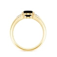 thumbnail image 2 of Lab Grown Black Diamond Solitaire Statement Ring with Diamond - 8X10 mm, 14K Yellow Gold, US 12.50, 2 of 8