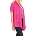 thumbnail image 2 of Women's Basic Short Sleeve Open Front Casual Comfy Office Work Wear Solid Cardigan, 2 of 3