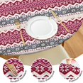 thumbnail image 4 of Multicolor Christmas Pattern Round Fitted Tablecloth with Elastic Edge,Dining Table Cover Waterproof,Outdoor Round Tablecloth for Camping,Dining,Indoor and Outdoor, 4 of 7