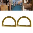 thumbnail image 3 of serony 2Pcs Women Purse Handles Belt Replacement DIY Handmade for Tote Purse Making beige D shape, 3 of 9