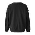 thumbnail image 3 of Oversized Sweatshirt for Women Long Sleeve Drop Shoulder Casual Seams Plain Crewneck Sweatshirts Pullover Tops, 3 of 7